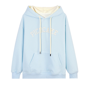 <span class=keywords><strong>Sweat</strong></span>-shirt à <span class=keywords><strong>capuche</strong></span> décontracté pour <span class=keywords><strong>femme</strong></span>, en jersey de haute qualité, anti-rétrécissement, avec lettres brodées contrastées, fabriqué en usine, pour l'automne - Product Image 6