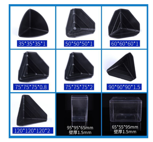Üçgen plastik köşe 35,50,60,75,90,120mm dayanıklı siyah plastik kanepe köşe koruyucu - Product Image 3