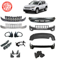 Rejilla CZJF en Negro Mate y Gris Plateado para Jeep Compass 2011 2012 2013 2014 2015 2016 68109866AA 68213198AA