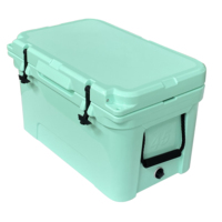 Glacière isotherme rotomoulée 45QT en PE, étanche, avec siège portable, pour camping, pêche, pique-nique en extérieur