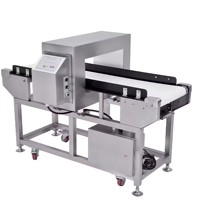 Détecteur de métaux intelligent pour aliments avec bande transporteuse de qualité alimentaire, écran couleur et détection de contamination métallique multifréquence