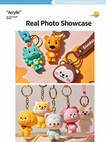 Porte-clés personnalisé en PVC et silicone, pendentif mascotte de dessin animé mignon, porte-clés de voiture, vente en gros sur mesure