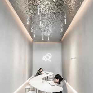 Placa Decorativa de Acero Inoxidable Serie 300 Color Oro Rosa con Diseño de Ondas de Agua EX223, Materiales de Diseño de Interiores para Techos - Product Image 1