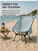 Ensemble table et chaise pliantes en aluminium aéronautique ultra-léger pour le camping en plein air, chaise lune portable pour la conduite autonome et la randonnée