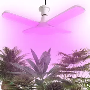 EVERIGNITE 40w 5 Heads LED Folding Plant Growth Fan-shaped Lamp Full Spectrum Grow Light For Indoor
