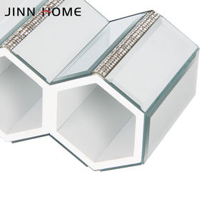 Esagonale porta pennelli per il trucco in alluminio per la casa Organizer decorativo per cosmetici eyeliner Display tazza portagioie - Product Image 3