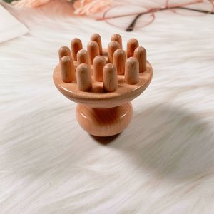 Masajeador de mango de madera HY, dispositivo de masaje Facial con cepillo de pulpo de masaje <span class=keywords><strong>Accupoint</strong></span> personalizado - Product Image 3