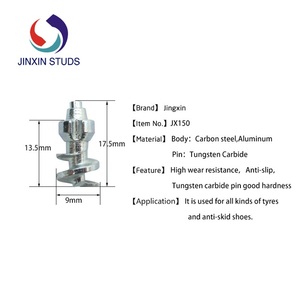 Tachuelas de Nieve de Carburo de Tungsteno <span class=keywords><strong>JX150</strong></span>, Tornillo de 9*17.4mm, Tachuelas para Neumáticos de Invierno para ATV, Otros Accesorios para Ruedas y Neumáticos - Product Image 3