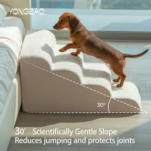 Luxury Modern Curved <strong>Dog</strong> <strong>Bed</strong> With Washable Cover High Density Foam High Couch Non-Slip Stable Indoor <strong>Dog</strong> Ladder - Product Image 2