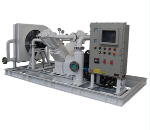 Compresor de isobutano de alta presión, de servicio pesado, montado sobre plataforma, de conexión directa, industrial, refrigerado por agua, tipo pistón - Product Image 1