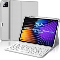 Étui Clavier Folio de Luxe pour Xiaomi Pad 8/8 Pro/7/7 Pro 11,2 Pouces, Housse de Tablette Antichoc avec Clavier Bluetooth Sans Fil