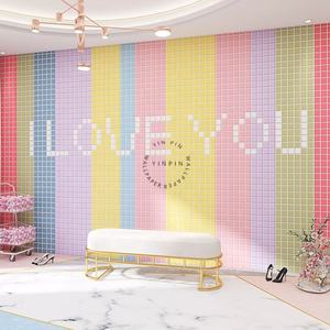 Foshan özel yanardönerlik duvar kağıdı 3d güzellik salonu dekorasyon - Product Image 5