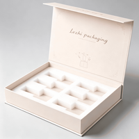 Boîtes cadeaux pour vernis à ongles en carton rigide magnétique avec logo personnalisé de luxe, fermeture à ruban sur mesure, emballage pour vernis à ongles