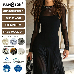 <span class=keywords><strong>Robe</strong></span> sirène élégante patchwork pour femme 2026 - <span class=keywords><strong>Robe</strong></span> de soirée sophistiquée automne-hiver à manches longues, coupe ajustée et élégante - Product Image 2