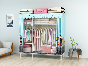 Armoires en tissu <span class=keywords><strong>jumbo</strong></span> pour bébés, italien de bonne qualité, pliables et entièrement assemblé, étagères en métal pour vêtements - Product Image 2