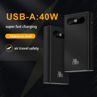 Batterie externe portable étanche en alliage d'aluminium 20000mAh 22.5W USB-A QC3.0 PD3.0 PD100W USB-C à charge rapide 4-en-1 avec LED pour téléphone portable et tablette