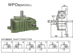 Casting Lron Stable Function WPX40 WPO40 Transmission Gearbox Reduction Worm <strong>Reducer</strong> - Product Image 4