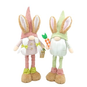<b>Easter</b> Gnome Bunny Plush Long Legs Standing Rabbit Dwarf Figurine Swedish Tomte Doll Holiday Table <b>Ornament</b> Spring Party Decor - Product Image 4