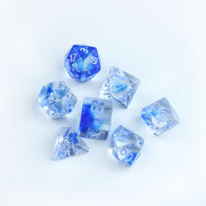 Dés polyédriques transparents bicolores, directement de l'usine, options personnalisées de haute qualité et multicolores pour <span class=keywords><strong>les</strong></span> jeux de table - Product Image 3