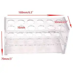 12 Holes Clear Color Tube Display Standing Acrylic Test Tube Display Rack Acrylic Test Tube Holder