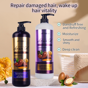 Cuidado del cabello Champu Y Acondicionador Hidratante Natural Reparación Sin sulfato Aceite <span class=keywords><strong>de</strong></span> argán Champú y acondicionador para el cabello Set - Product Image 6