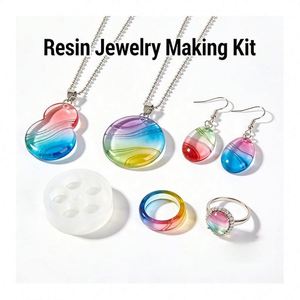 <b>Resin</b> Pendant Making Kit DIY Jewelry Handmade Christmas Hard Crystal <b>Clear</b> UV <b>Resin</b> LED Lamp Silicone Molds Glitter Foil Flowers - Product Image 2