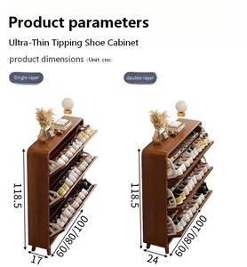 <span class=keywords><strong>Meuble</strong></span> d'entrée moderne pliable grande capacité, ultra-fin, avec rangement pour <span class=keywords><strong>chaussures</strong></span> et portes battantes, idéal pour le salon - Product Image 3