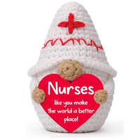 Handgefertigte Häkel-Gänse-Gnom-Puppe mit Grußkarte – Kleines Geschenk für Thanksgiving, Weihnachten und Feiertagsdekoration