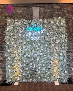 Diverse Design Realistic Flower <strong>Background</strong> with Neon Light Innovative <strong>Instagram</strong>-worthy Photography Props Flower Wall - Product Image 2