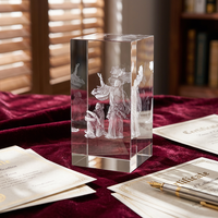 Cubo di Cristallo K9 Lucido HDW all'Ingrosso, Cornice Fotografica in Cristallo Personalizzata con Incisione Laser 3D per Souvenir