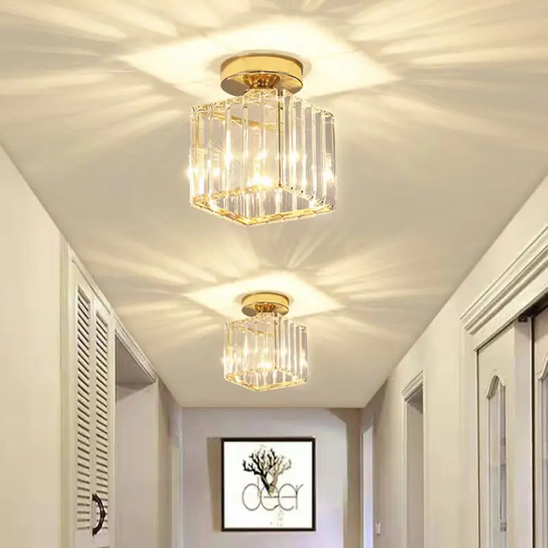 Minimalist Hanging Pendant Lighting Crystal Led Modern Decorative Chandeliers Ceiling Pendant Light