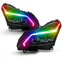 Pour Infiniti G25 G37, phares améliorés GTR 10-15, modèle quatre portes, 2 pièces, feux de jour à LED, clignotants à LED, flux Sk6812rgbw, Angel Eye