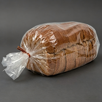 Sacs en plastique à soufflet micro-perforé personnalisés avec logo imprimé en sérigraphie pour l'emballage du pain, des salades et des gelées