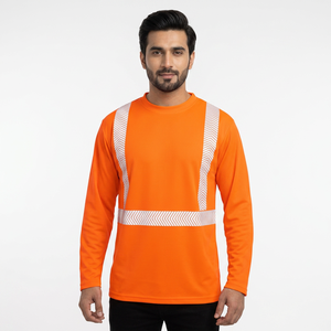 Camisa de Seguridad Reflectante de Manga Larga Unisex de Alta Visibilidad para Trabajo de Construcción, Ignífuga, Antiestática, con Protección Contra Pinchazos y Calor - Product Image 1