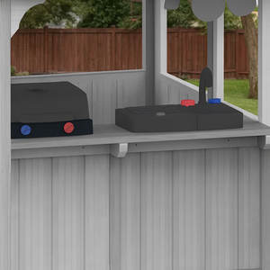 Casa de Juegos de Madera para Niños al Aire Libre, Equipo de Juego de Roles para Jardín, Casa de Juegos para Niños con Marco de Madera - Product Image 6