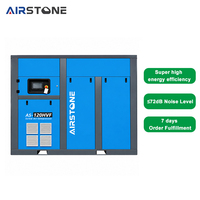 Compresseur d'air industriel à vis à fréquence variable 120HP 90KW adapté au tissage textile à jet