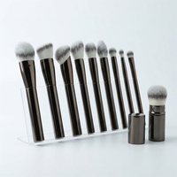 Pinceau de maquillage professionnel en gros d'usine OEM avec logo personnalisé, pinceau à poudre et fond de teint doux et dense, outil cosmétique professionnel