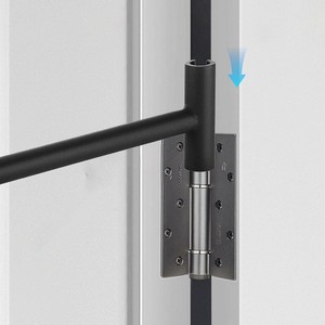 Clé à charnière réglable en fer noir, outil de réparation de porte métrique DIY avec poignée antidérapante pour réglage des charnières - Product Image 2
