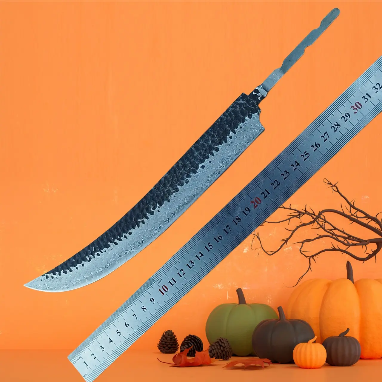 हस्तनिर्मित कस्टम जापानी डैमेज स्टील हथौड़ा चाकू खाली ब्लेड चाकू ब्लेड ब्लेड चाकू ब्लेड