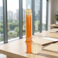 Flacon pompe sans air en PETG rotatif à trois compartiments, design luxueux, 10 ml 15 ml, avec marquage à chaud pour crème, lotion, sérum