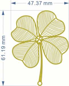 Marque-page en métal en forme de plume, découpe au laser, article promotionnel - Product Image 2