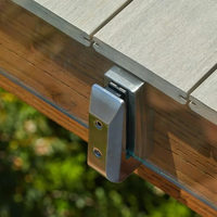 EKOO – Spigots en verre à bon prix, en acier inoxydable 304, pour balustrades de piscine et clôtures, spigots en verre noir