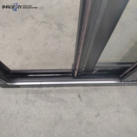 Fenêtre coulissante en aluminium sur mesure avec grille et verre trempé pour maison moderne et usage commercial