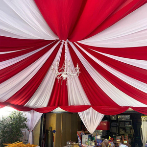 Cortinas de techo blancas elegantes para decoración de bodas Cenefas de cortina colgantes con cortinas de techo - Product Image 3