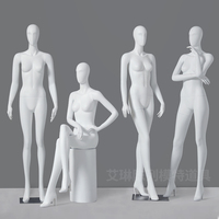 Mannequin femme en fibre de verre, modèle tête de balle, blanc mat, corps entier, prix abordable