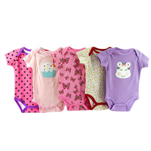 Lote de 5 Conjuntos de Ropa para Bebés Niñas, Adorables Trajes de una Pieza para Bebés - Product Image 1
