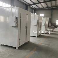 Cabine de peinture en poudre compacte avec récupération de poudre et four de cuisson – Système complet de peinture par pulvérisation et de cuisson pour tests d'échantillons