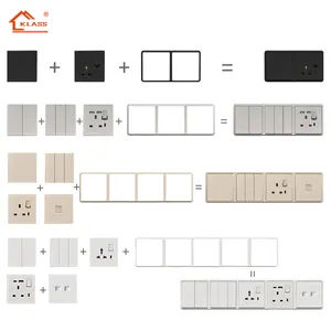 KLASS Factory Wholesale PC home light wall power electrical switches plug uk socket sockets and switches electrical