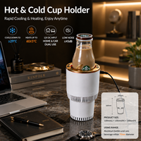 Refroidisseur et chauffe-boissons portable 12V pour voiture, 2 en 1, avec contrôle de la température, pour la maison, le bureau et le véhicule