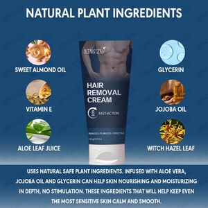 Crème dépilatoire naturelle à base de plantes pour hommes, 100g, pour tous types de peau, crème dépilatoire apaisante, douce - Product Image 4